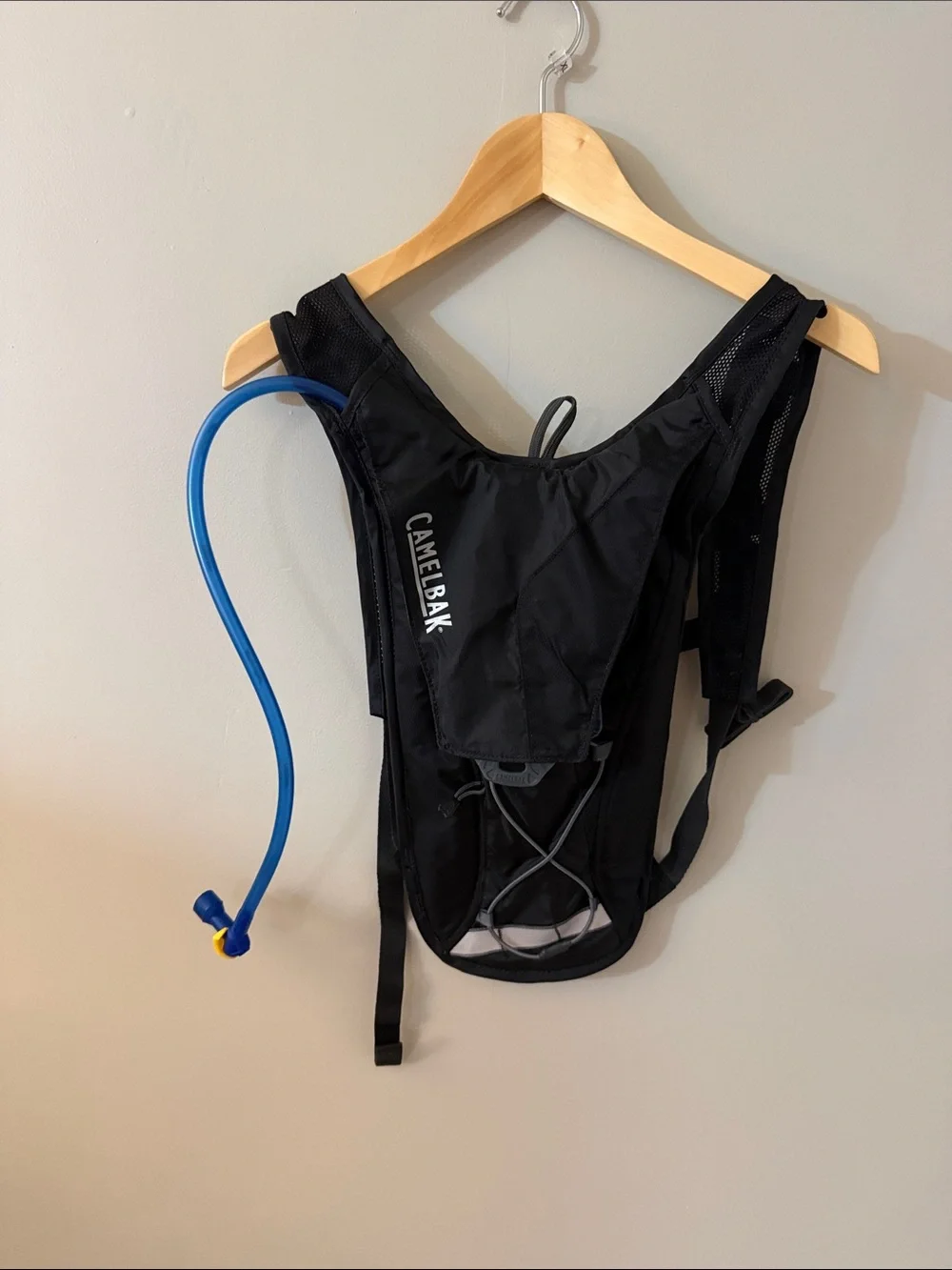 Camelbak Black Hydration Backpack with Blue Tube
